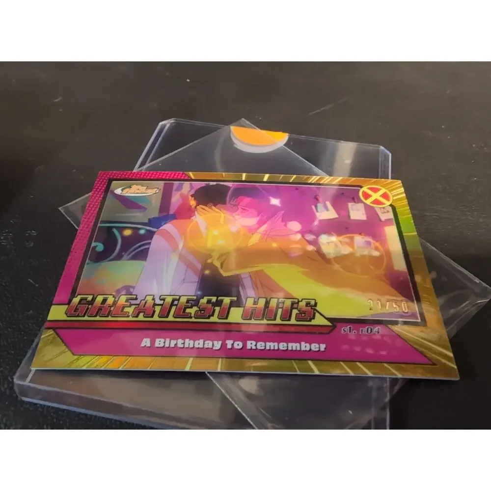 2025 Topps FINEST X-Men 97 Birthday Remember Greatest Hits Gold Refractor # /50